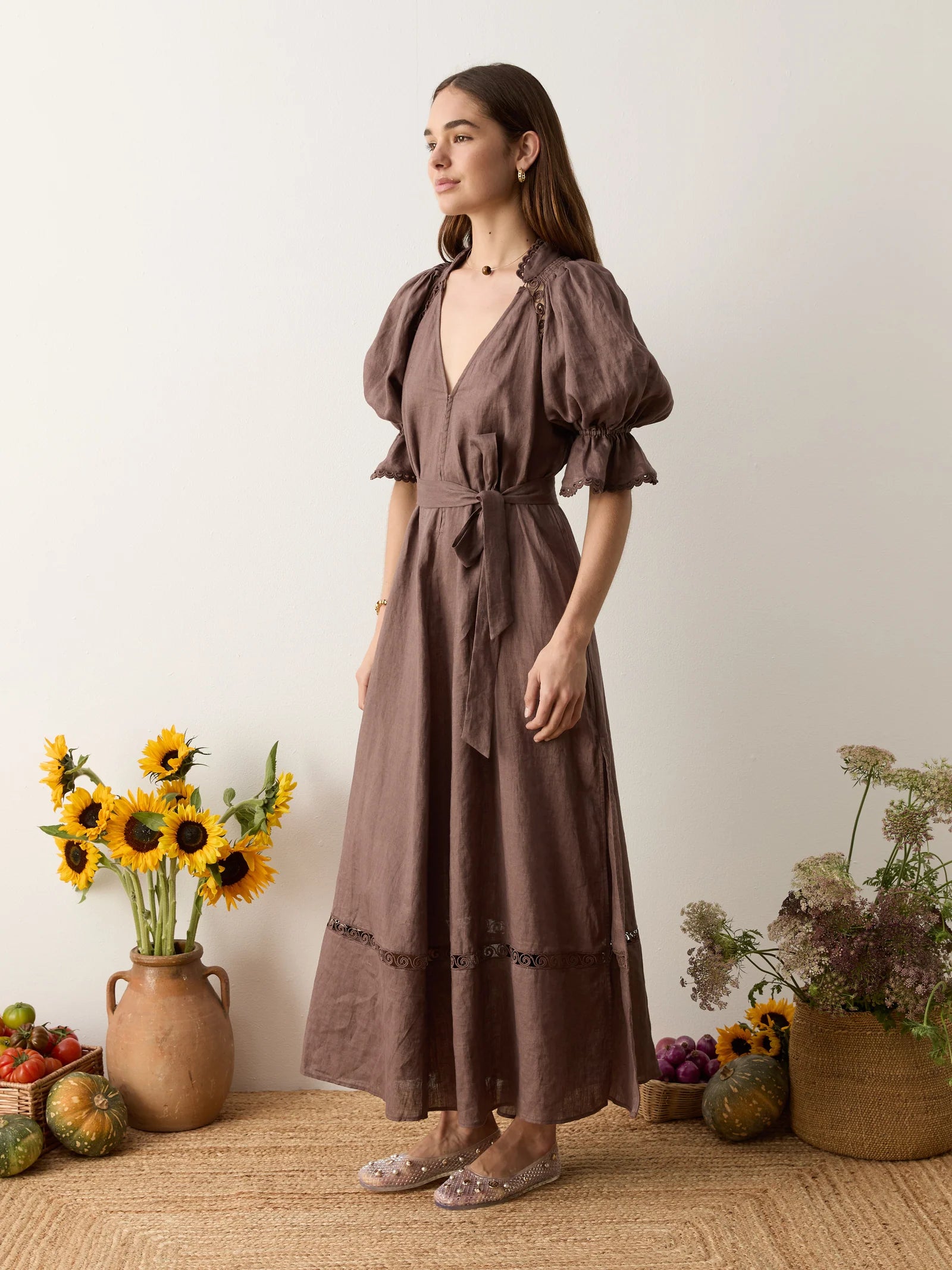 gianna mini dress Gianna puff sleeve mini dress french rose pink