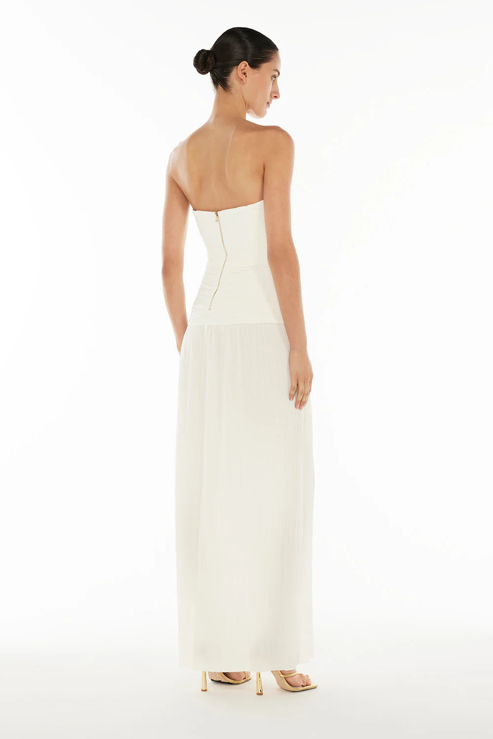 double time pleat strapless dress Hire Manning Cartell Double Time Pleat Strapless Dress Blue Size 8 lonedresshire